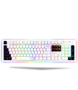 Clavier Filaire Gamer Mécanique AQIRYS ADARA 100% Anti-ghosting RGB - Blanc