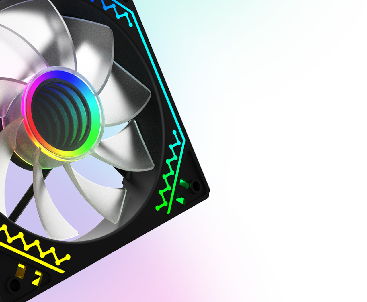 Cetus 120mm fan reverse blade 6p-12dlrb16b-argb